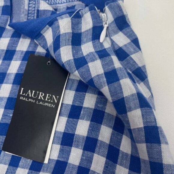 Lauren Ralph Lauren NWT Black Label Blue Gingham Tiered Check Maxi Skirt - Picture 7 of 13